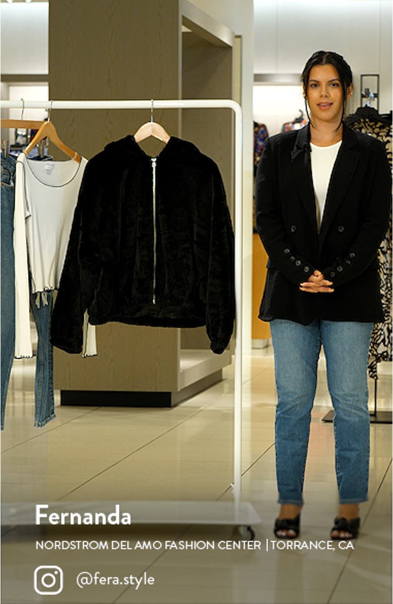 Hooded Faux Fur Jacket, sales video thumbnail