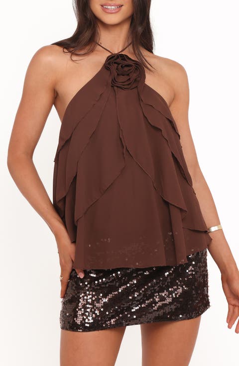 Zorina Sleeveless Chiffon Top