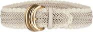 Sam Edelman Woven Leather & Raffia Wide Belt