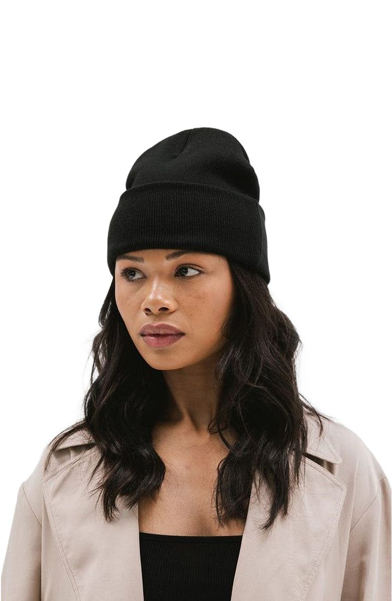 Gigi Pip Shay Soft Knit Beanie, Alternate, color, Black