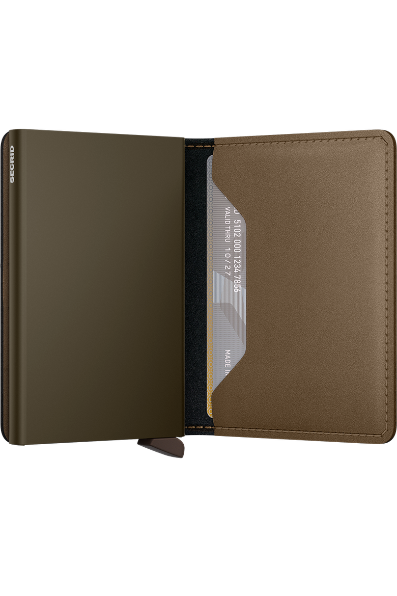 Slimwallet Matte, Alternate, color, Satin Bronze
