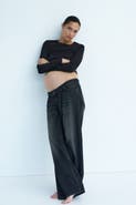 H&M Mama Wide Low Jeans