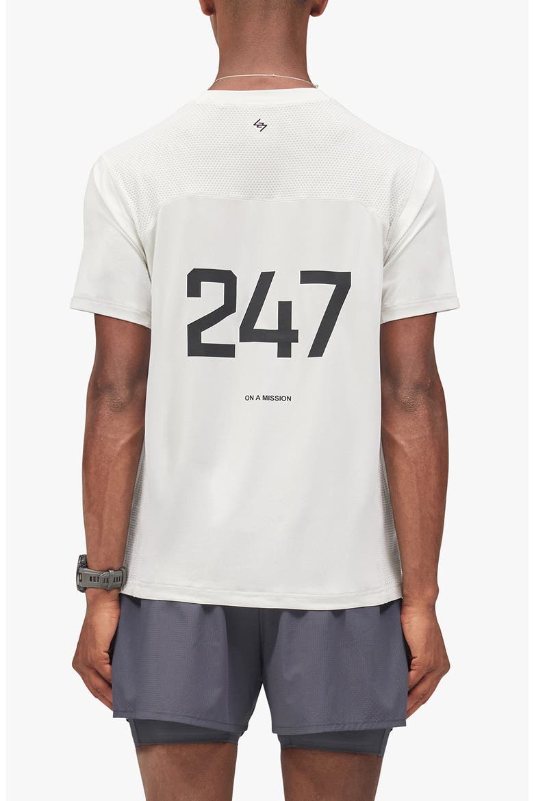247 Numbers Performance T-Shirt, Alternate, color, FLAT WHITE