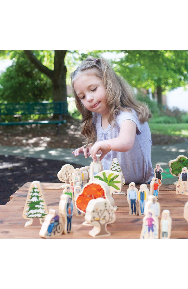 Kaplan Early Learning Company Four Seasons Wood Trees - Double-Sided, Alternate, color, Brown