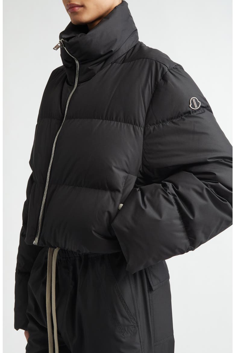 x Rick Owens Cyclopic Crop Down Puffer Jacket, Alternate, color, BLACK
