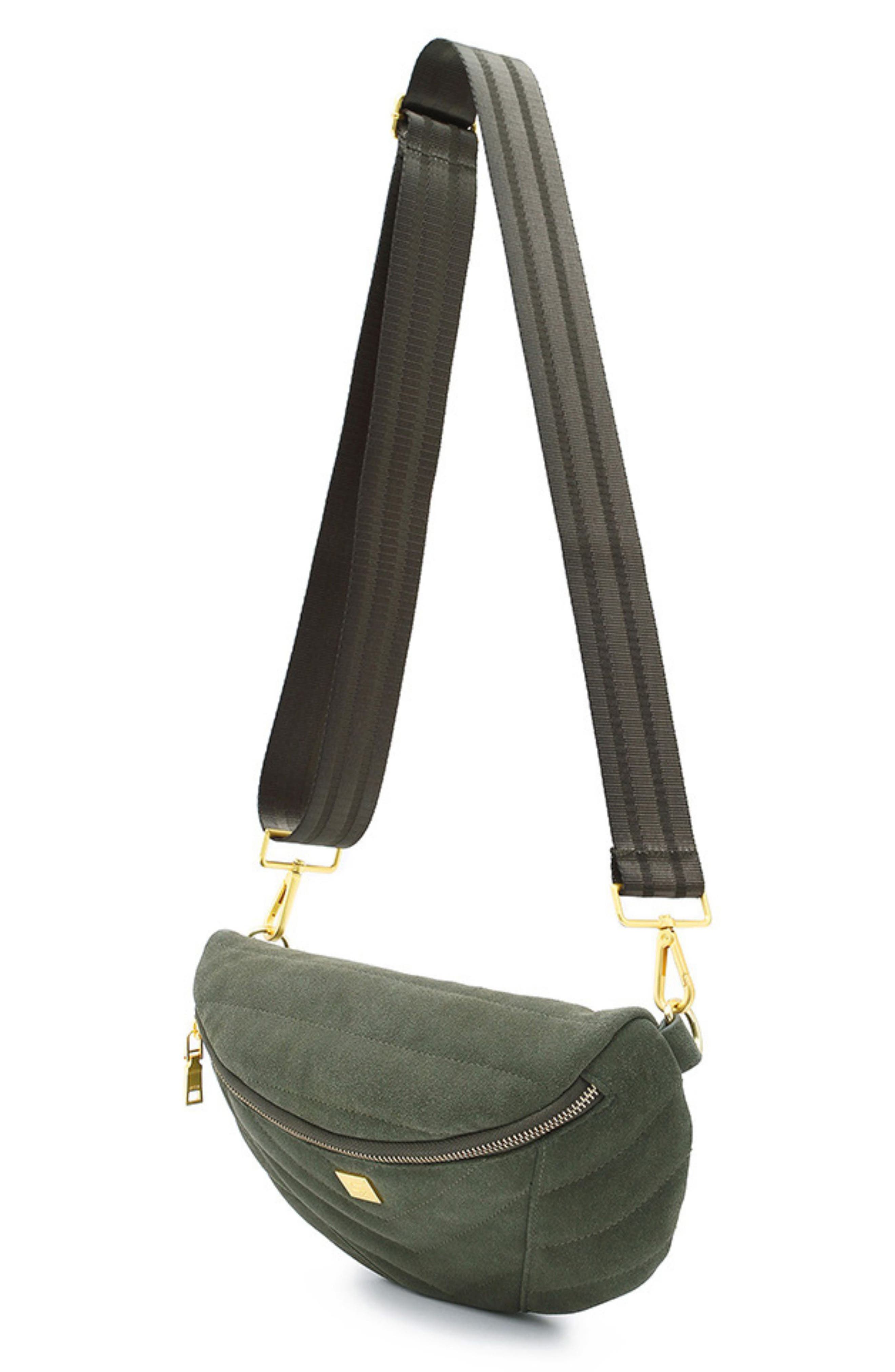 Little Runaway Suede Belt Bag, Alternate, color, OLIVE BRANCH SUEDE