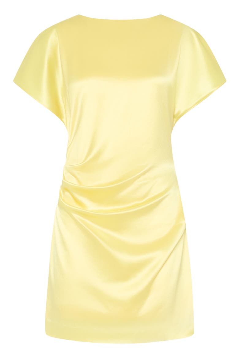 Kora Hammered Satin Minidress, Alternate, color, GOLD