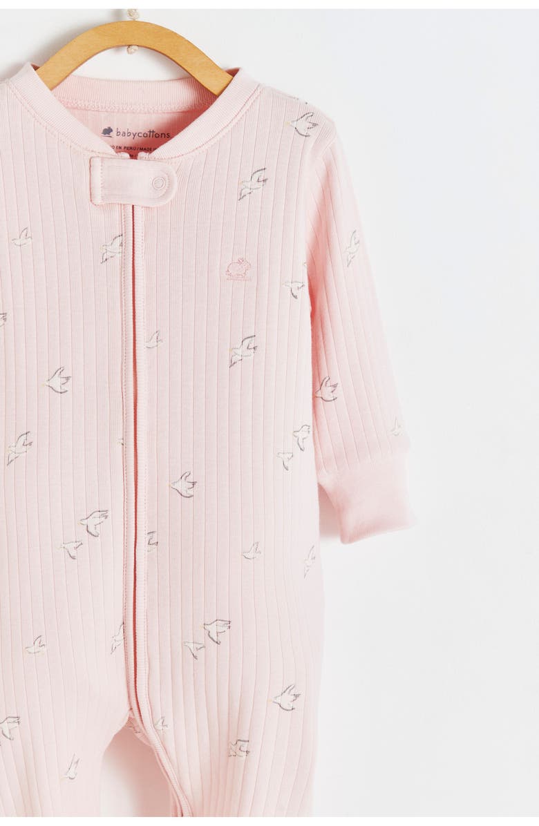 Babycottons Premium Cotton Goose Zip Footed Pajama for Infant, Alternate, color,