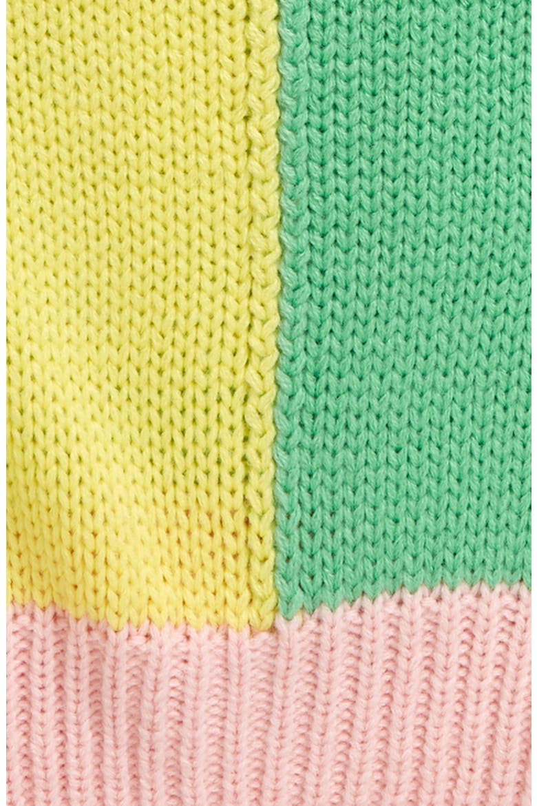 Kids' Colorblock Sweater, Alternate, color, MINT PINK