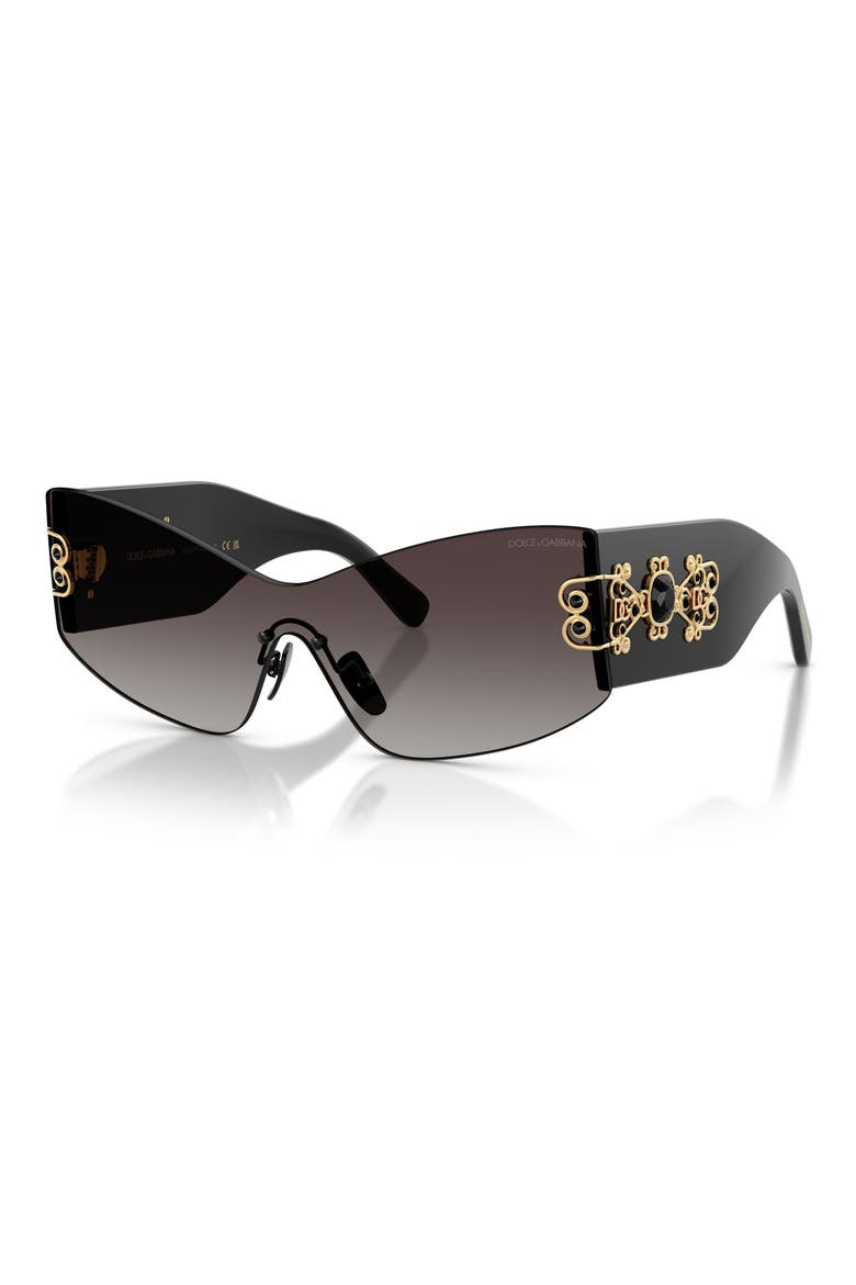 142mm Cat Eye Sunglasses, Alternate, color, BLACK / GREY GRADIENT