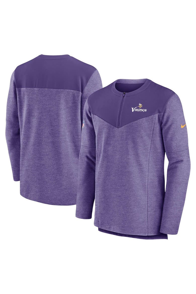 Men's Nike Purple Minnesota Vikings Sideline Lockup Performance Quarter-Zip Top, Alternate, color, Purple