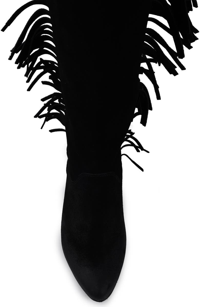 ZIGI Brooklynne Knee High Wedge Boot, Alternate, color, Black Suede