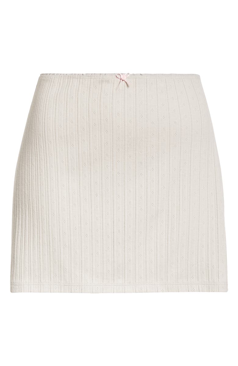 Paloma Wool Clairo Low Waist Pointelle Miniskirt, Alternate, color,