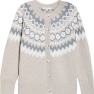 Favorite Daughter The Snowed In Fair Isle Merino Wool
Cashmere Blend Cardigan