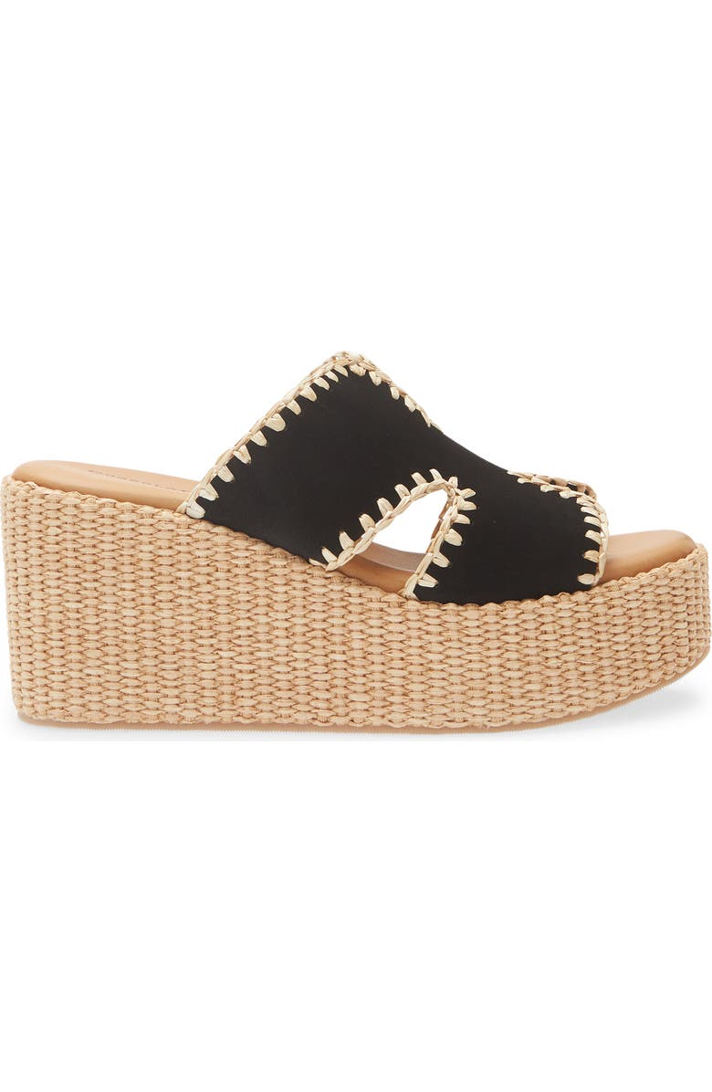 Chocolat Blu Jaxx Platform Wedge Sandal, Alternate, color, Black Suede