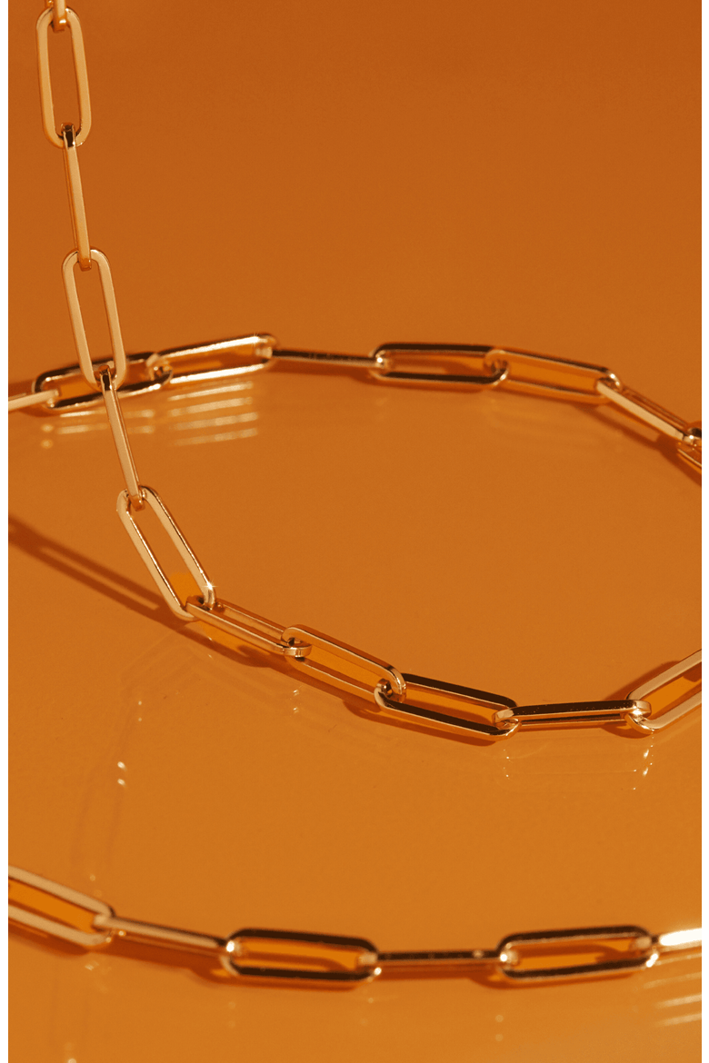 Large Paperclip Chain Necklace, Alternate, color, Yellow Gold Vermeil