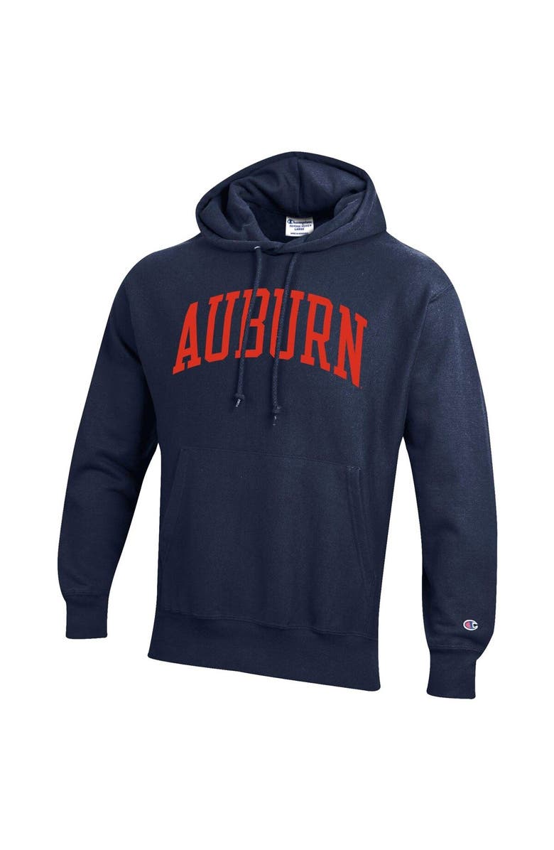 Champion Men's Champion Navy Auburn Tigers Team Arch Reverse Weave Pullover Hoodie, Alternate, color, Navy
