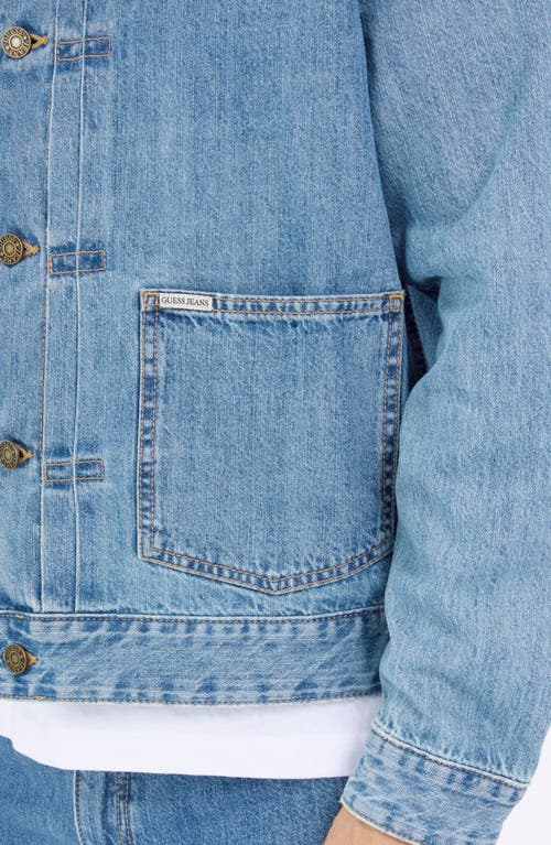 Guess Jeans Selvedge Denim Trucker Jacket In Gjsl