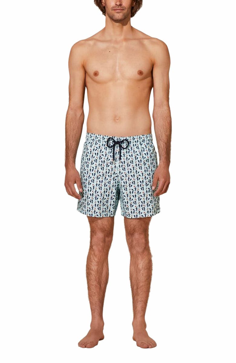 Vilebrequin Men's Cocorico ! Swim Trunks, Main, color, 