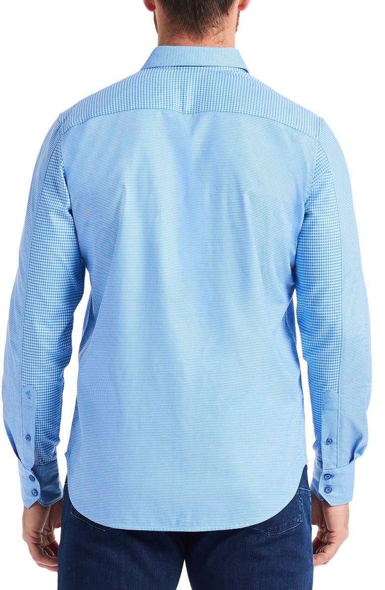 Robert Graham Kenmare Long Sleeve Stretch Cotton Button-Up Shirt, Alternate, color, Blue