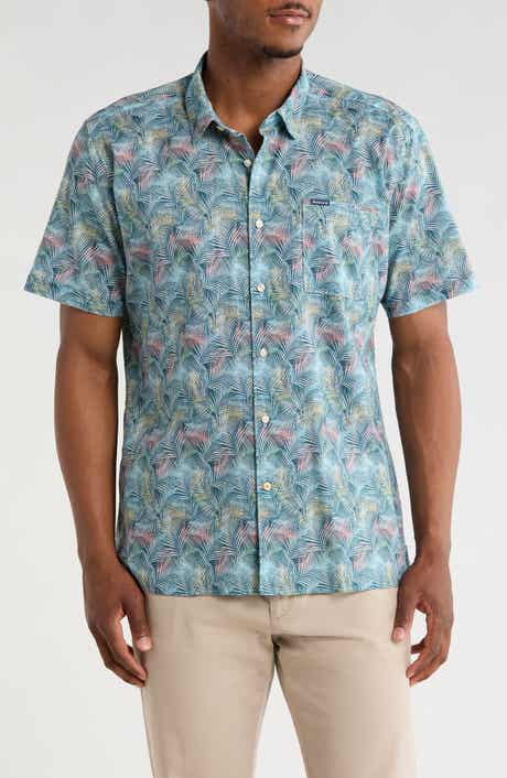 Barbour Devon Regular Fit Fern Print Short Sleeve Button-Up Shirt
