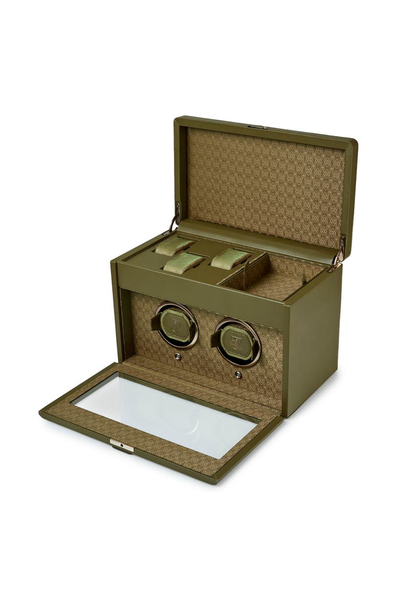 Earth Double Watch Winder, Alternate, color, Olive