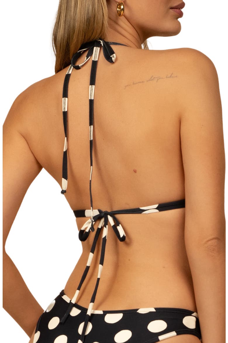Emma Polka Dot Bikini Top, Alternate, color, BLACK (CREAM DOT) POLKA DOT