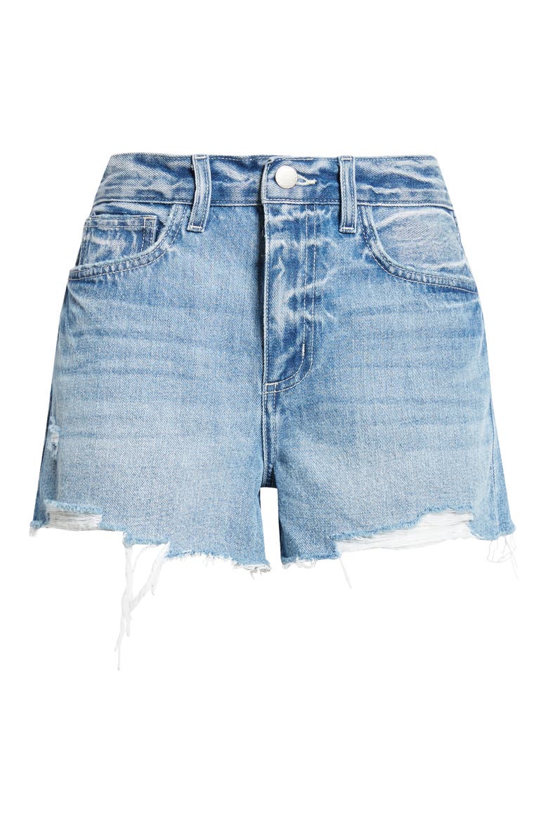 Beck High Waist Cutoff Denim Shorts, Alternate, color, SANTEE DESTRUCT