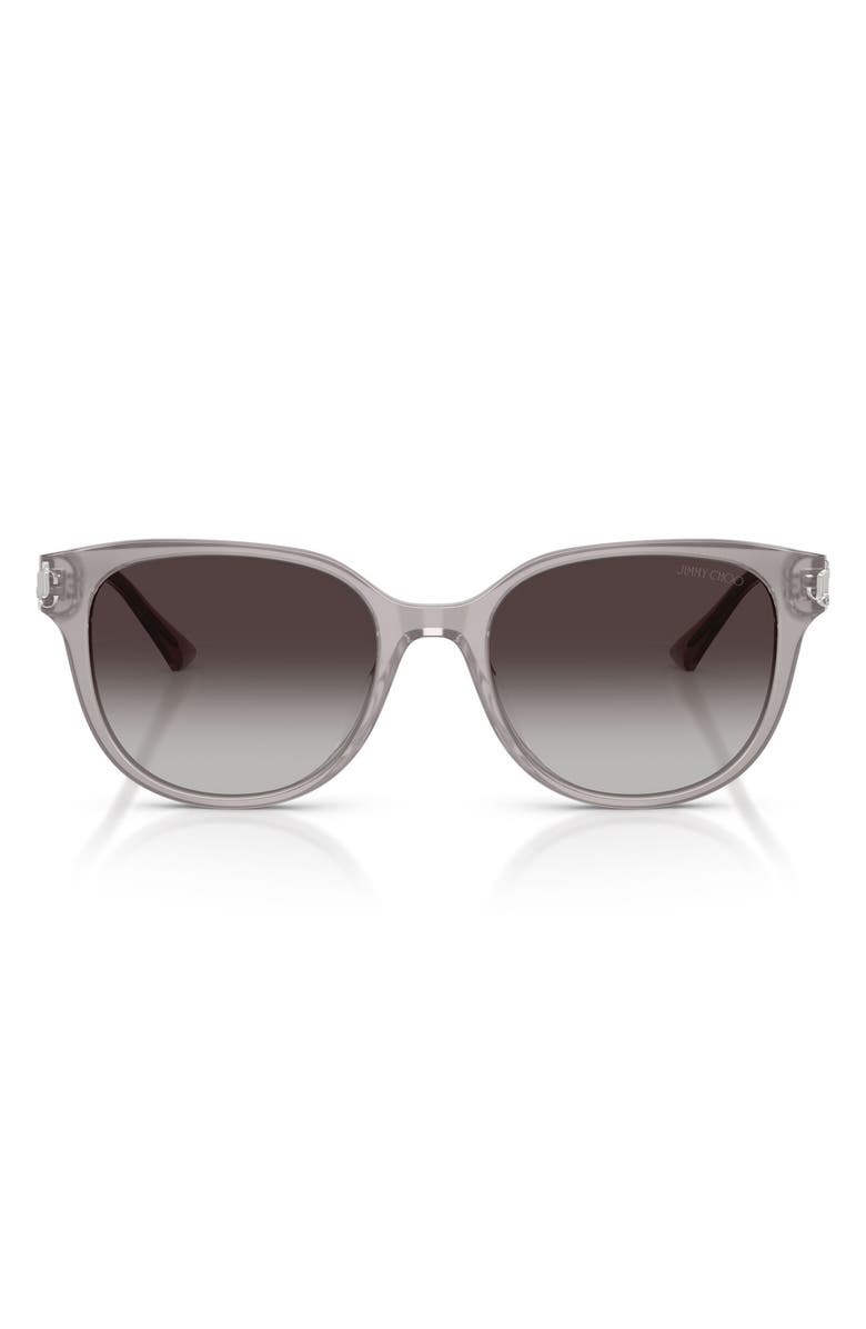 Jimmy Choo 55mm Gradient Phantos Sunglasses, Main, color, Opaline Gray / Gradient Gray