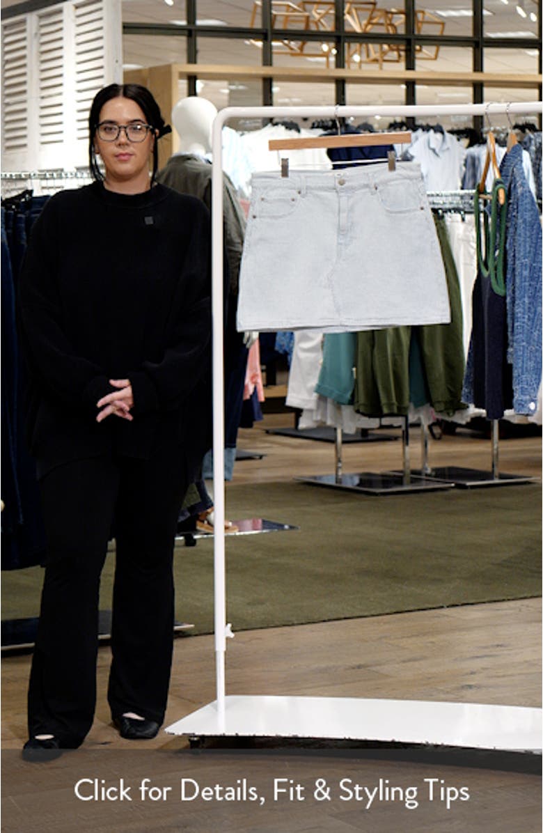 Malibu Distressed Cutoff Denim Miniskirt, sales video thumbnail