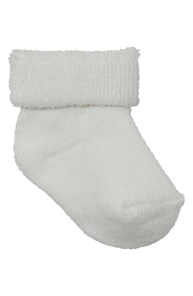 Little Me Cuffed French Terry Socks - Pack of 8, Alternate, color, 