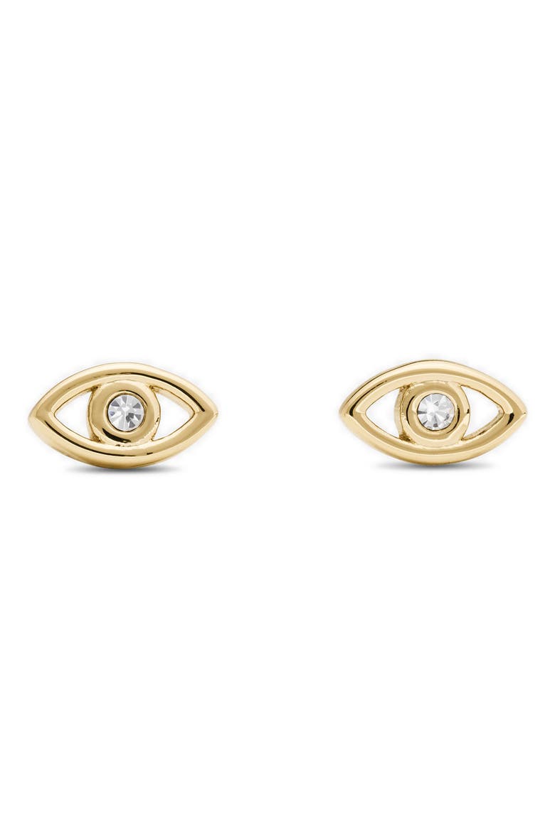 you're a gem evil eye stud earrings, Main, color, GOLD