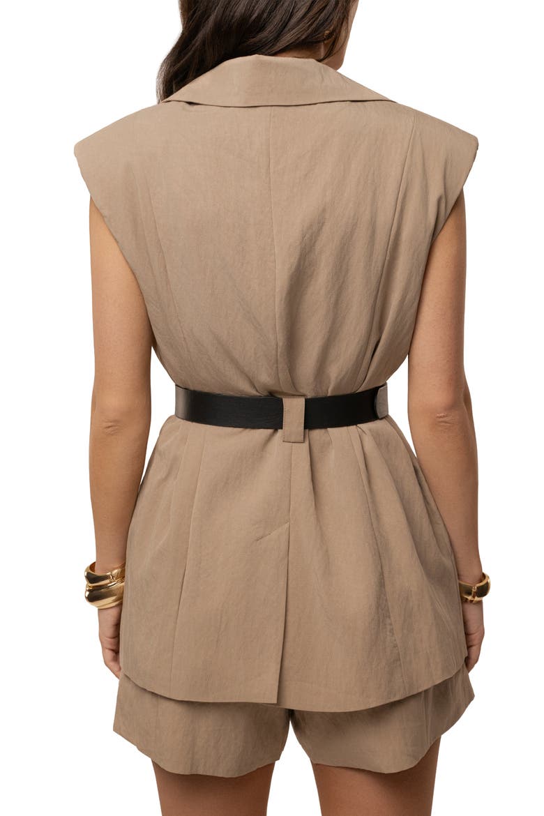 Main Agenda Romper, Alternate, color, Tan