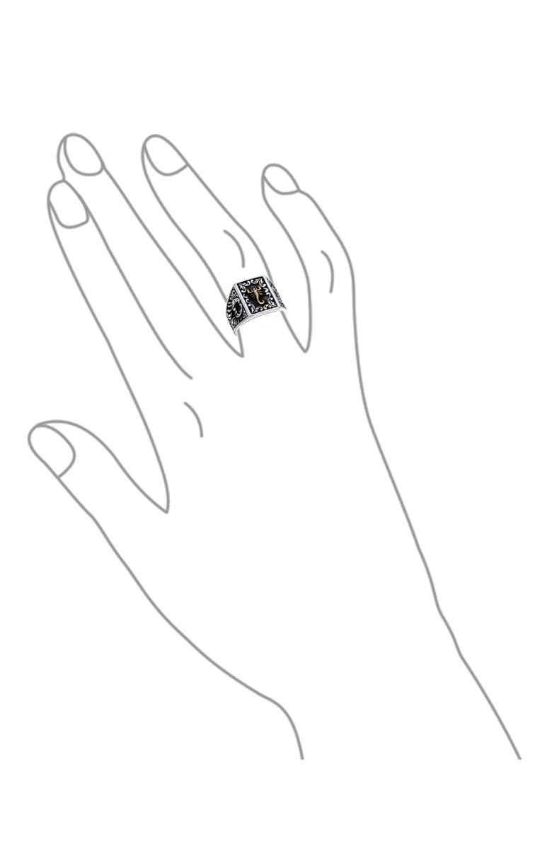 BLING JEWELRY Men's Two-Tone Statement Ring, Alternate, color, Silver