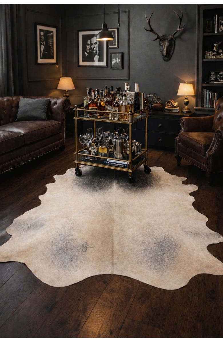 Rhacam Eco Hides RH Rugs Audrey Black and white Cowhide Rug 6'1" × 6'7", Alternate, color, Black And White