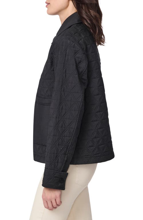 Bernardo Textured Quilted Snap-up Jacket
