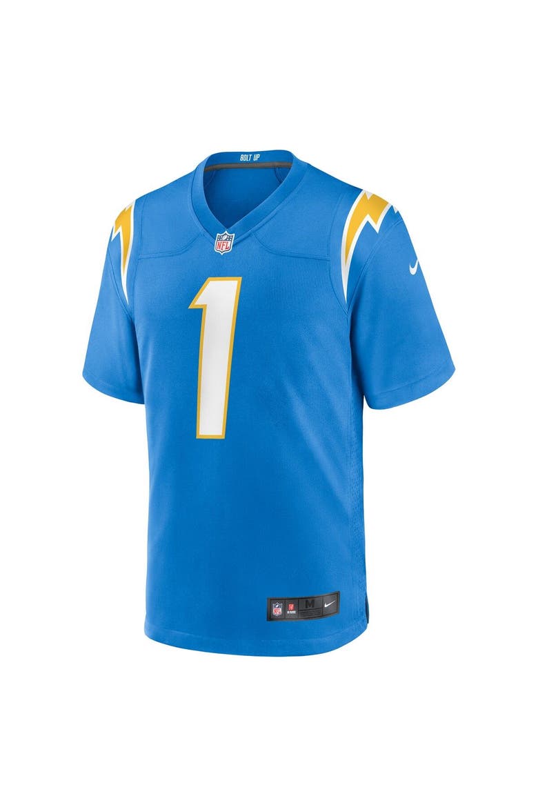 Men's Nike Quentin Johnston Powder Blue Los Angeles Chargers 2023 NFL Draft First Round Pick Game Jersey, Alternate, color, Powder Blue