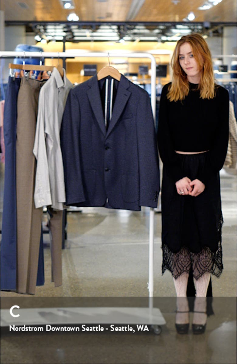 Slim Fit Textured Stretch Knit Sportcoat, sales video thumbnail