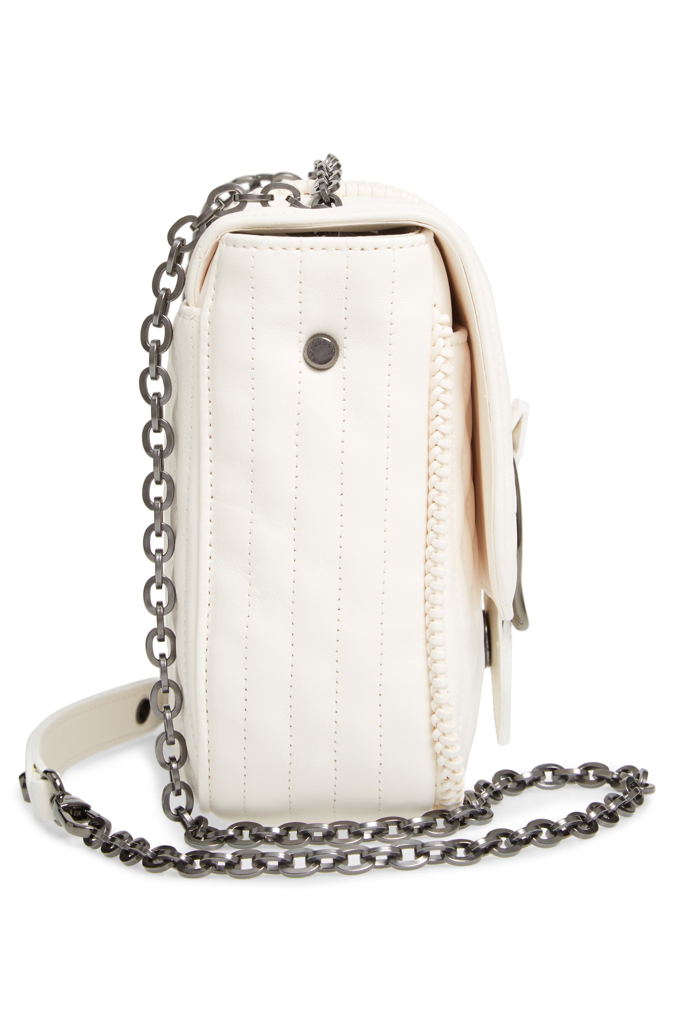 Longchamp Small Leather Crossbody Bag, Alternate, color, Ecru