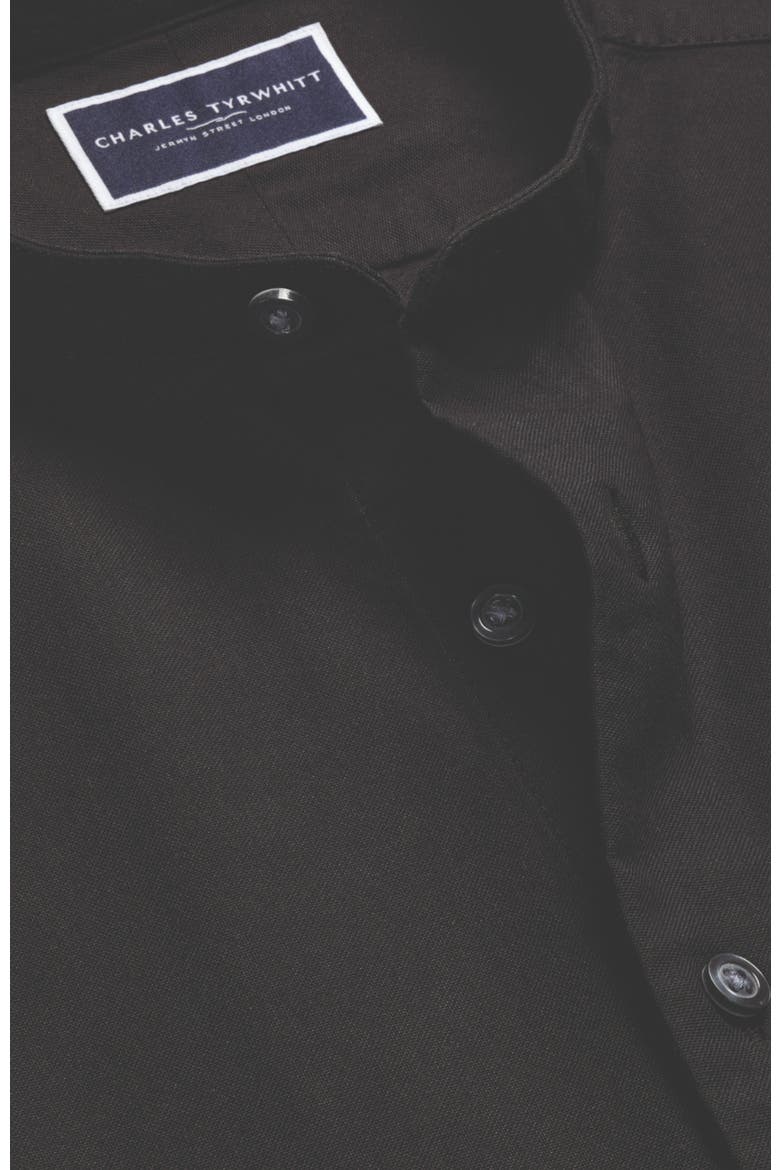 Collarless Stretch Washed Oxford, Alternate, color, Black