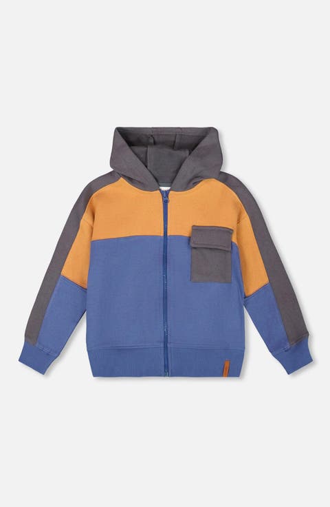 Full Zip Fleece Color Block Sweatshirt (Toddler & Little Kid)