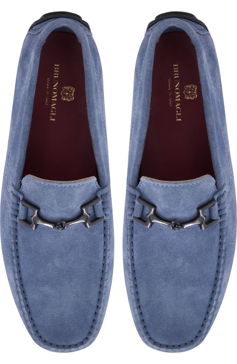 Bruno Magli Teramo Bit Driving Loafer, Alternate, color, Light Blue Suede