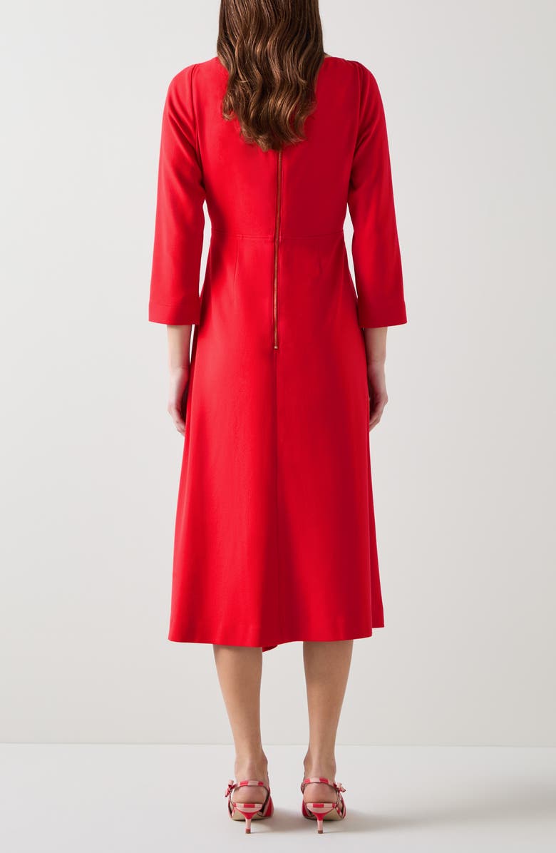 LK Bennett Lena Long Sleeve Dress, Alternate, color, Red-Aurora Red