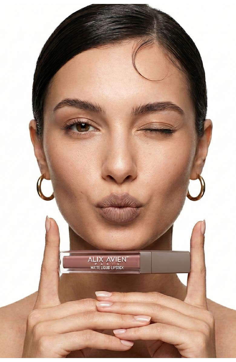 Alix Avien Matte Liquid Lipstick, Alternate, color, Brown