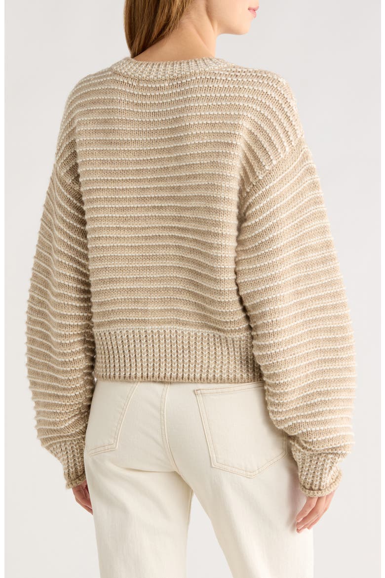 Chunky Stripe Sweater, Alternate, color, NATURAL IVORY