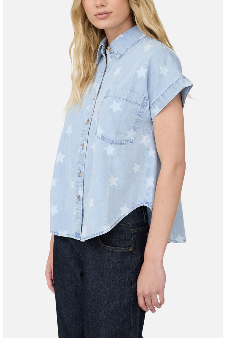 Washed Denim Shirt, Alternate, color, DENIM