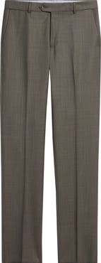Berle Crossbred Flat Front Wool Dress Pants