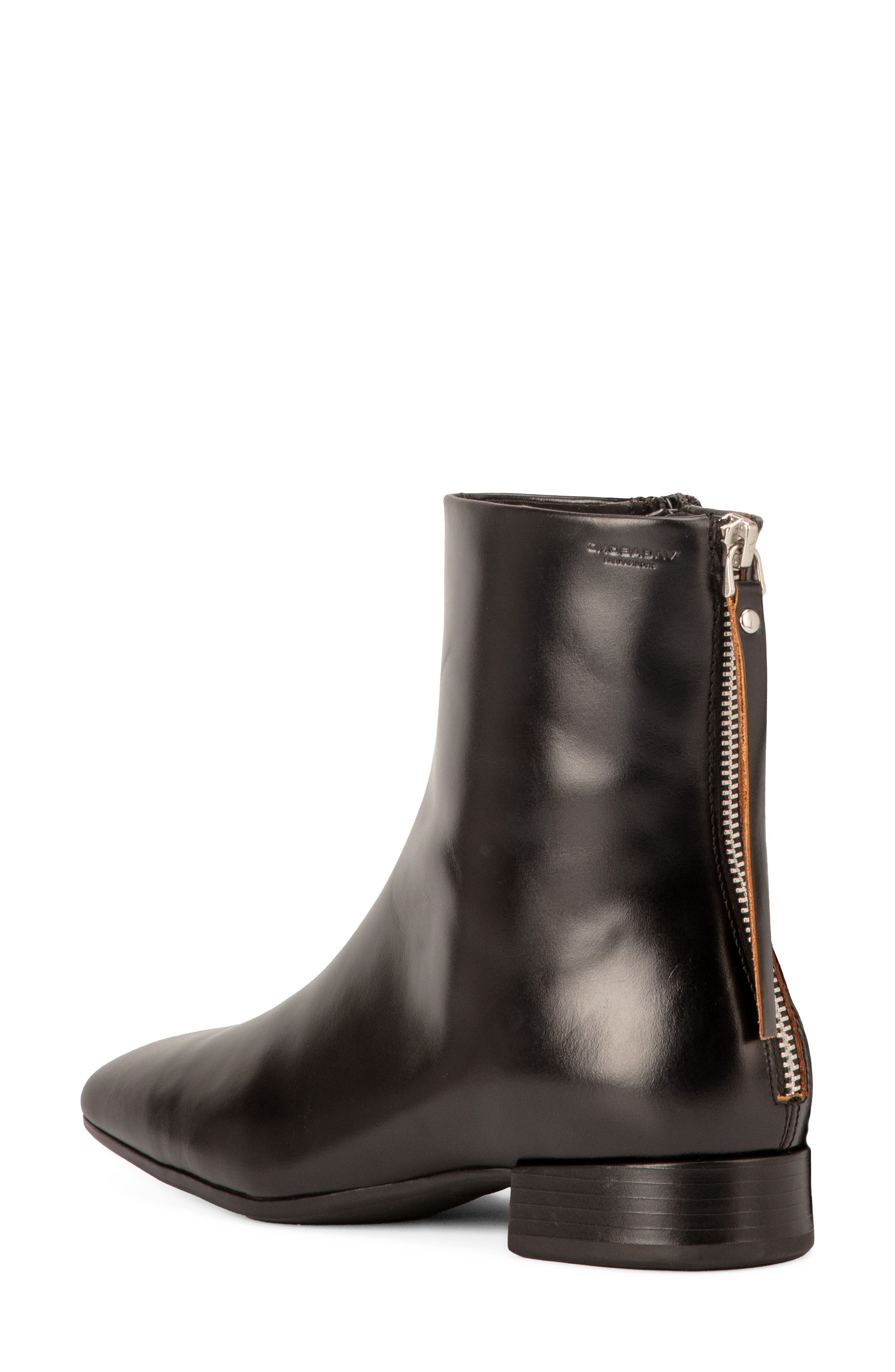 Mona Leather Bootie, Alternate, color, BLACK