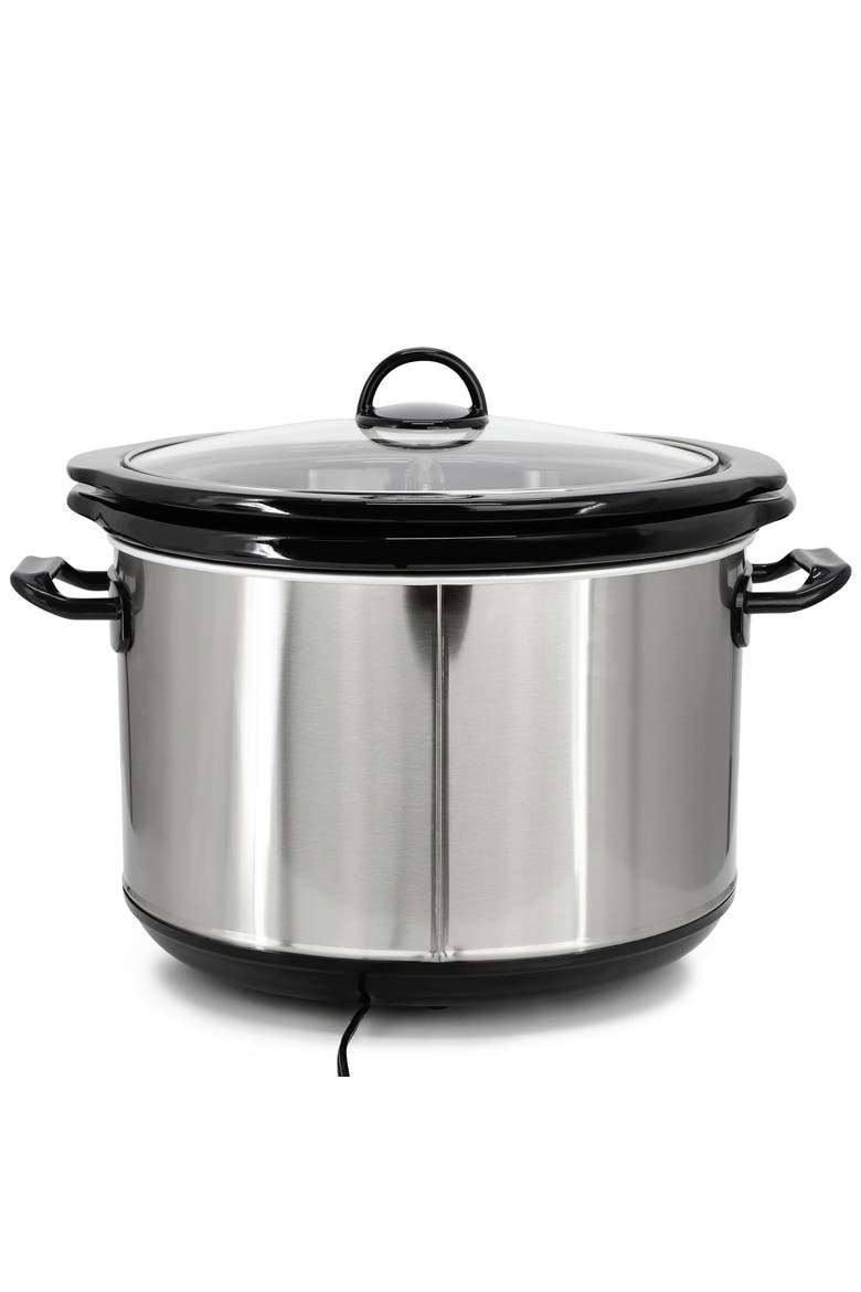 6 Quart + 2.6 Quart Split Electric Slow Cooker, Alternate, color, Grey