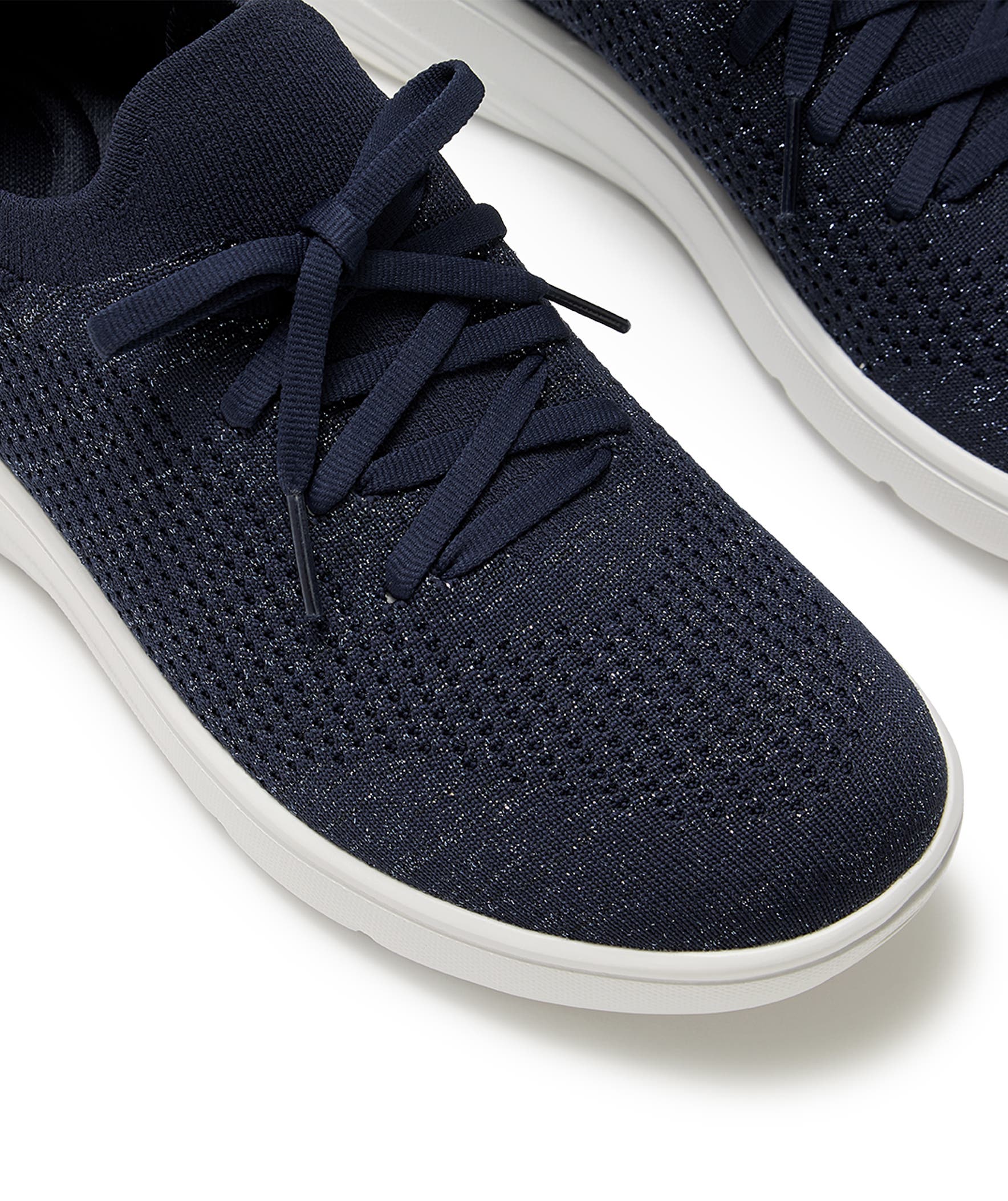FitFlop Super-Q Knit Slip-on Sneakers, Alternate, color, Metallic Midnight Navy